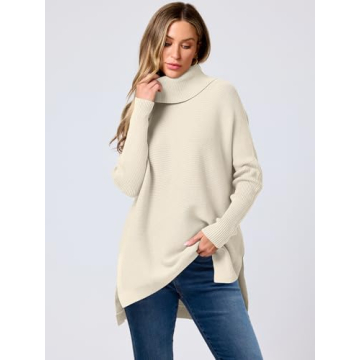ANRABESS Oversized Turtleneck Sweater Fall 2024