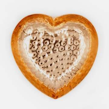 Copper Heart Shape Dish - Hand Hammered Pure Copper Dish - Heart Shaped Bowl for Mothers Day, Wedding, Anniversary, Valentines Day