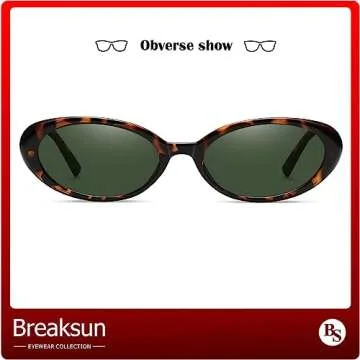 Breaksun Retro Oval Sunglasses | Stylish 90s Vintage Shades