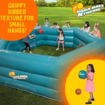Gaga Ball Xtreme 2 Pack - 8.5 Inch Playground Balls w Air Pump - Durable Bouncing Rubber Balls for Kickball, Dodge Ball, Handball, Four Square, Camp, Kids Party Games - Great for Outside Summer Play