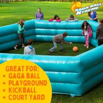 Gaga Ball Xtreme 2 Pack - 8.5 Inch Playground Balls w Air Pump - Durable Bouncing Rubber Balls for Kickball, Dodge Ball, Handball, Four Square, Camp, Kids Party Games - Great for Outside Summer Play