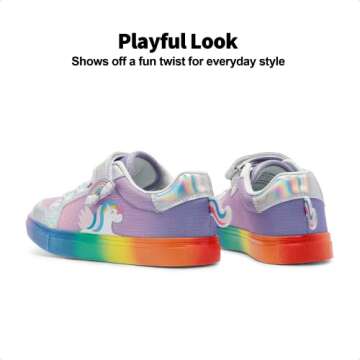 DREAM PAIRS Toddler Sneakers - Comfy Rainbow Shoes for Kids