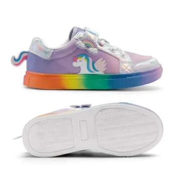 DREAM PAIRS Toddler Sneakers - Comfy Rainbow Shoes for Kids