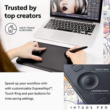 Wacom Intuos Pro Drawing Tablet Small Wireless Graphics Art Tablet