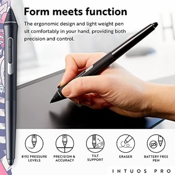 Wacom Intuos Pro Drawing Tablet Small Wireless Graphics Art Tablet