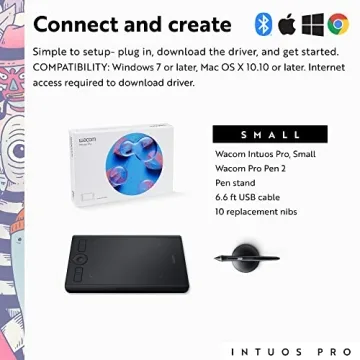 Wacom Intuos Pro Drawing Tablet Small Wireless Graphics Art Tablet
