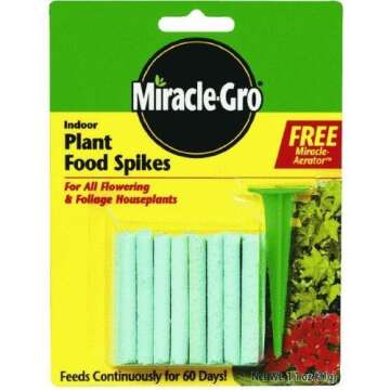 Miracle-Gro Indoor Plant Food Spikes - Nutrient-Rich Plant Nutrition for Thriving Greenery