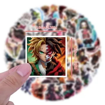 Unique 55pcs Waterproof Anime Stickers for Kids