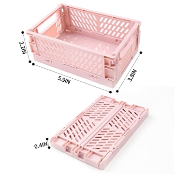Mini Plastic Storage Baskets for Home Organization - 4 Pack