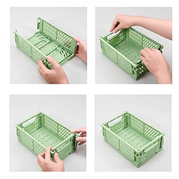 Mini Plastic Storage Baskets for Home Organization - 4 Pack