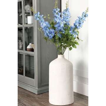 ICBOX Blue Delphinium Artificial Flowers for Home Decor