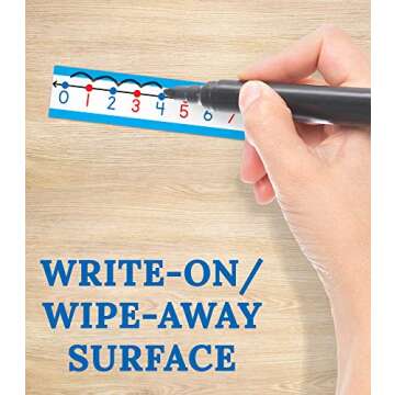 Carson Dellosa Student Number Line Set, 0-30 Number Recognition, Sequencing, Counting, Color-Coded Even and Odd Numbers, Write-On Wipe Away Surface (30 pc)
