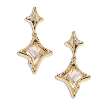 JeanBeau Gold Star Dangle Earrings for Women Statement Jewelry