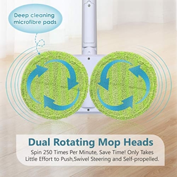 OGORI Cordless Electric Spin Mop for Easy Home Cleaning
