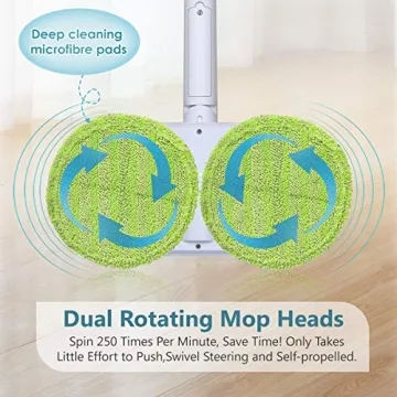 OGORI Cordless Electric Spin Mop for Easy Home Cleaning