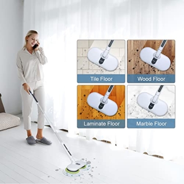 OGORI Cordless Electric Spin Mop for Easy Home Cleaning