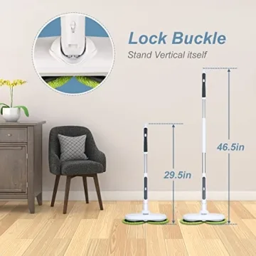 OGORI Cordless Electric Spin Mop for Easy Home Cleaning