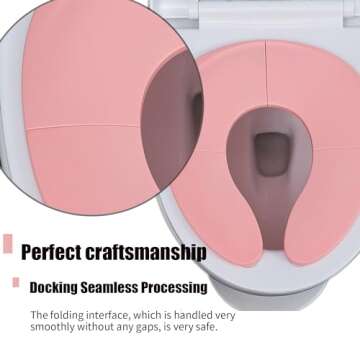 Funbliss Portable Potty Training Seat Foldable Secure Toilet Seat for Toddlers Travel Friendly Desig...