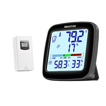SMARTRO SC92 Indoor Outdoor Thermometer with Wireless Sensors