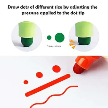 NiArt Dual Tip DOT Marker Pens - 24 Vibrant Colors with Fine Fiber and Round DOT Tips for Art, Coloring, Journaling, Hand Lettering, Sketching, Anime, Illustrating, Technical Drawing and More