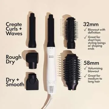 BONDIBOOST Everlast Airstyler Styling Brush, 6 Head Styling Tool for Salon Quality Hair with Ceramic...