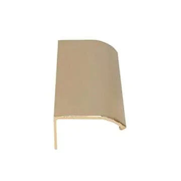 MY MIRONEY 6PCS Arc Finger Edge Pulls Aluminum Back Mount Concealed Tab Pull Handles Furniture Hardware Hidden Drawer Handles, Brushed Gold, 3.62" Length