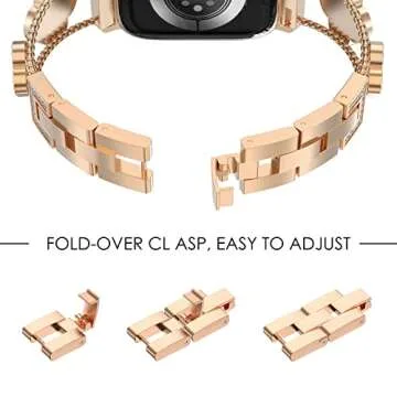 Elegant NewWays Apple Watch Band with Diamonds for Women