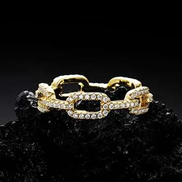 Elegant OPOMOMO Chain Link Ring - 18K White Gold