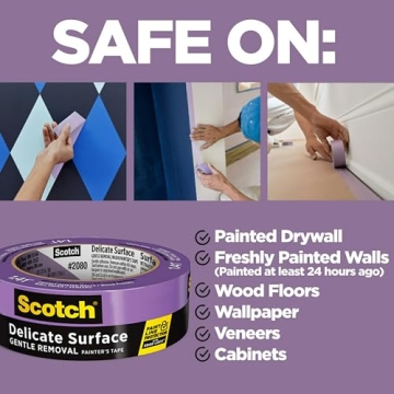 Scotch Delicate Surfaces Painters Tape for Safe Painting