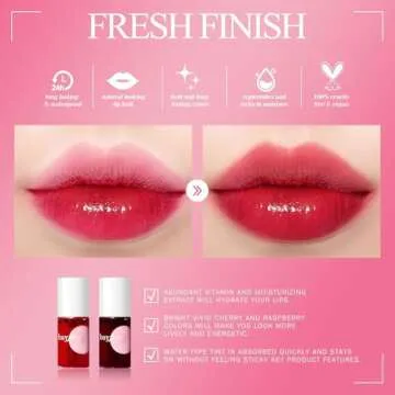 bayfree Lip Tint Stain Set, Korean Water Tint Lightweight Non-sticky, Waterproof Long Lasting Liquid Blush & Lip Stain, Transfer-Proof, Matte Finish Lip Color Makeup