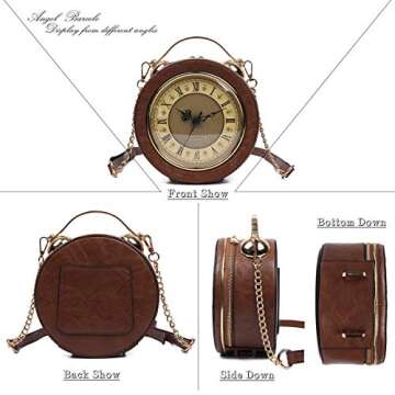 Angel Barcelo Crossover Purse and Handbags Fashion Womens Shoulder bag Handbag Stylish Brown