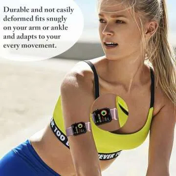 Ankle/Arm Band Compatible with Apple Watch 49mm 46mm 45mm 44mm 42mm 41mm 40mm 38mm, Breathable Nylon Armband for IWatch SE Ultra Series 10 9 8 7 6 5 4 3 2 1, Stretchy Ankle Strap for Women Men