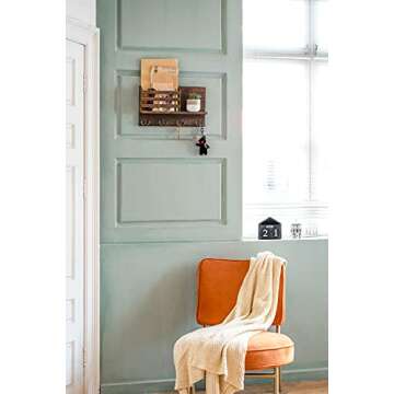 Dahey Wall Mounted Mail Holder - Rustic Key Organizer with Shelf