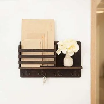 Dahey Rustic Key and Mail Holder - Stylish and Functional