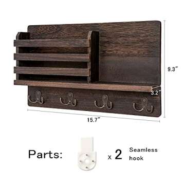 Dahey Rustic Key and Mail Holder - Stylish and Functional