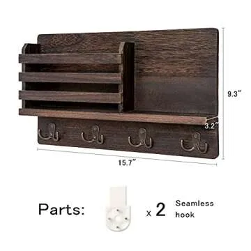 Dahey Rustic Key and Mail Holder - Stylish and Functional