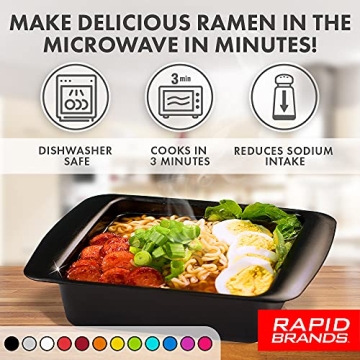 Rapid Ramen Cooker - Microwave in 3 Minutes - Black