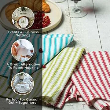 Candy Cottons Cloth Napkins - Reusable & Stylish 6 Pack
