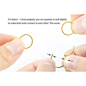 4Pairs Surgical Steel Hoop Earrings for All Piercings