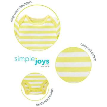 Simple Joys by Carter's Baby Boys' 6-Pack Short-Sleeve Bodysuit