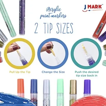 J MARK Rock Painting Kit - Glow in The Dark Paint Pens