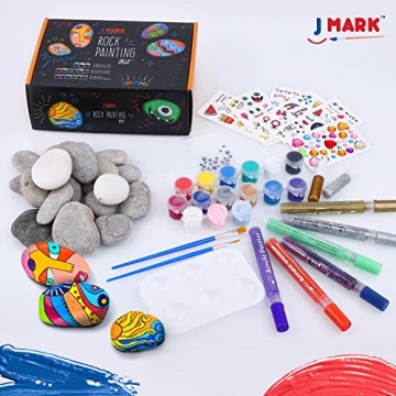 J MARK Rock Painting Kit - Glow in The Dark Paint Pens