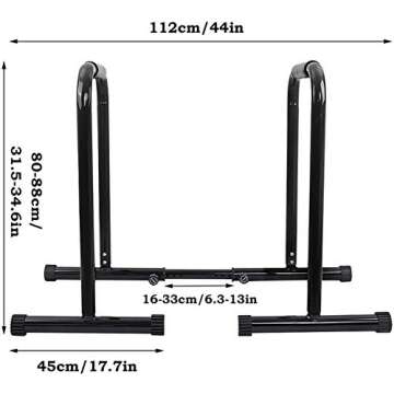 Allasfun Dip Station - Heavy Duty Press Bar for All Workouts