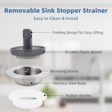 Stainless Steel Kitchen Sink Drain Stopper for Easy Use