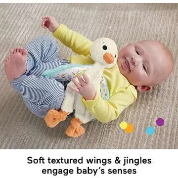 Fisher Price Snuggle Up Goose – Sensory Plush Toy for Babies