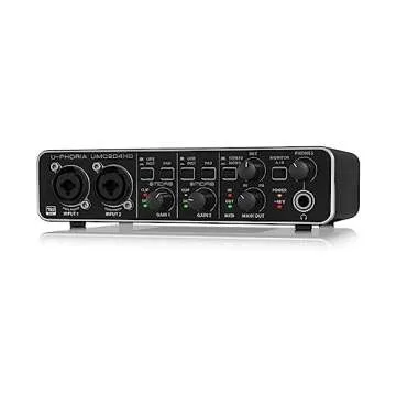 Behringer U-Phoria UMC204HD Audiophile 2x4 USB Audio/MIDI Interface with MIDAS Mic Preamplifiers, 24-Bit/192kHz Resolution
