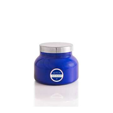 Capri Blue Guava Blossom Scented Candle - 19 Oz Blue Signature Jar Candle - Luxury Aromatherapy Candle - Glass Candle with Soy Wax Blend