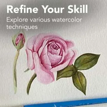 Canson XL Series Watercolor Pad, Heavyweight White Paper, Side Wire Binding, 30 Sheets, 9x12 inch