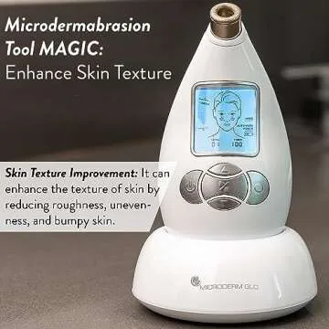 Microderm GLO Diamond Microdermabrasion Machine - Best Gift for Women - Dermabrasion & Anti Aging Wrinkle Skincare - Home Facial Treatment System - Blackhead Remover & Exfoliator for Acne Scars
