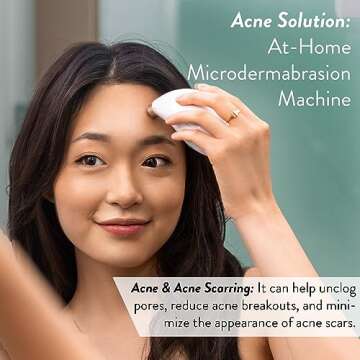 Microderm GLO Diamond Microdermabrasion Machine - Best Gift for Women - Dermabrasion & Anti Aging Wrinkle Skincare - Home Facial Treatment System - Blackhead Remover & Exfoliator for Acne Scars